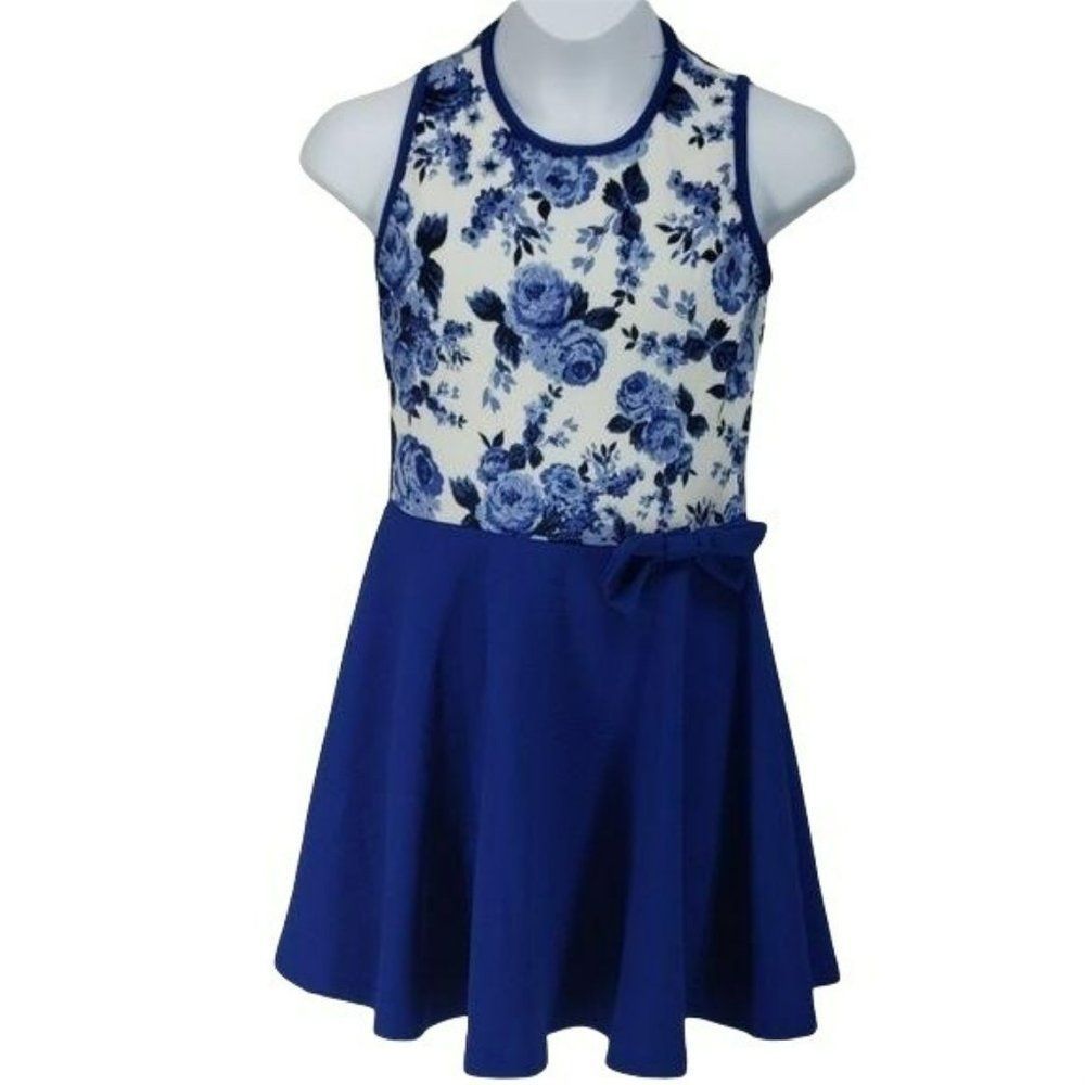 Obsessive Love Floral Blue‎ Girls large (12) dress